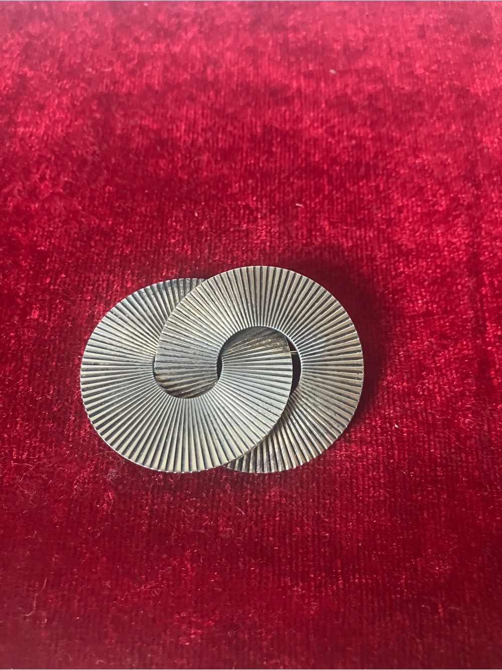 MCM Vtg Napier Signed Sterling Silver 925 Interlocking Circles Pin Broach 14.32g
